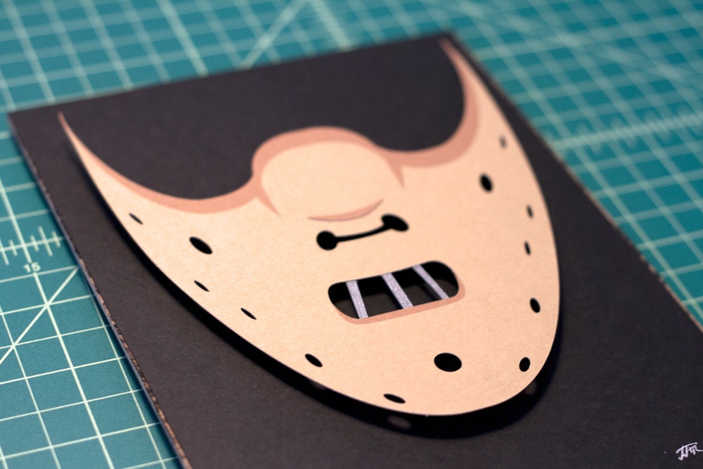 Hannibal Mask 5x7 handmade papercraft