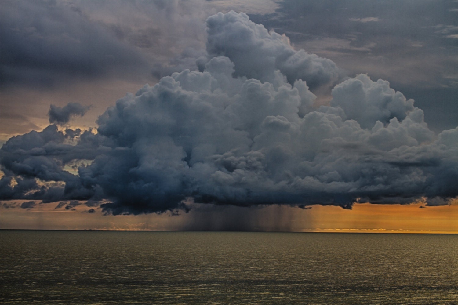 Thunder storm cloud over the Gulf of Mexico Clearwater Beach Florida. Digital download