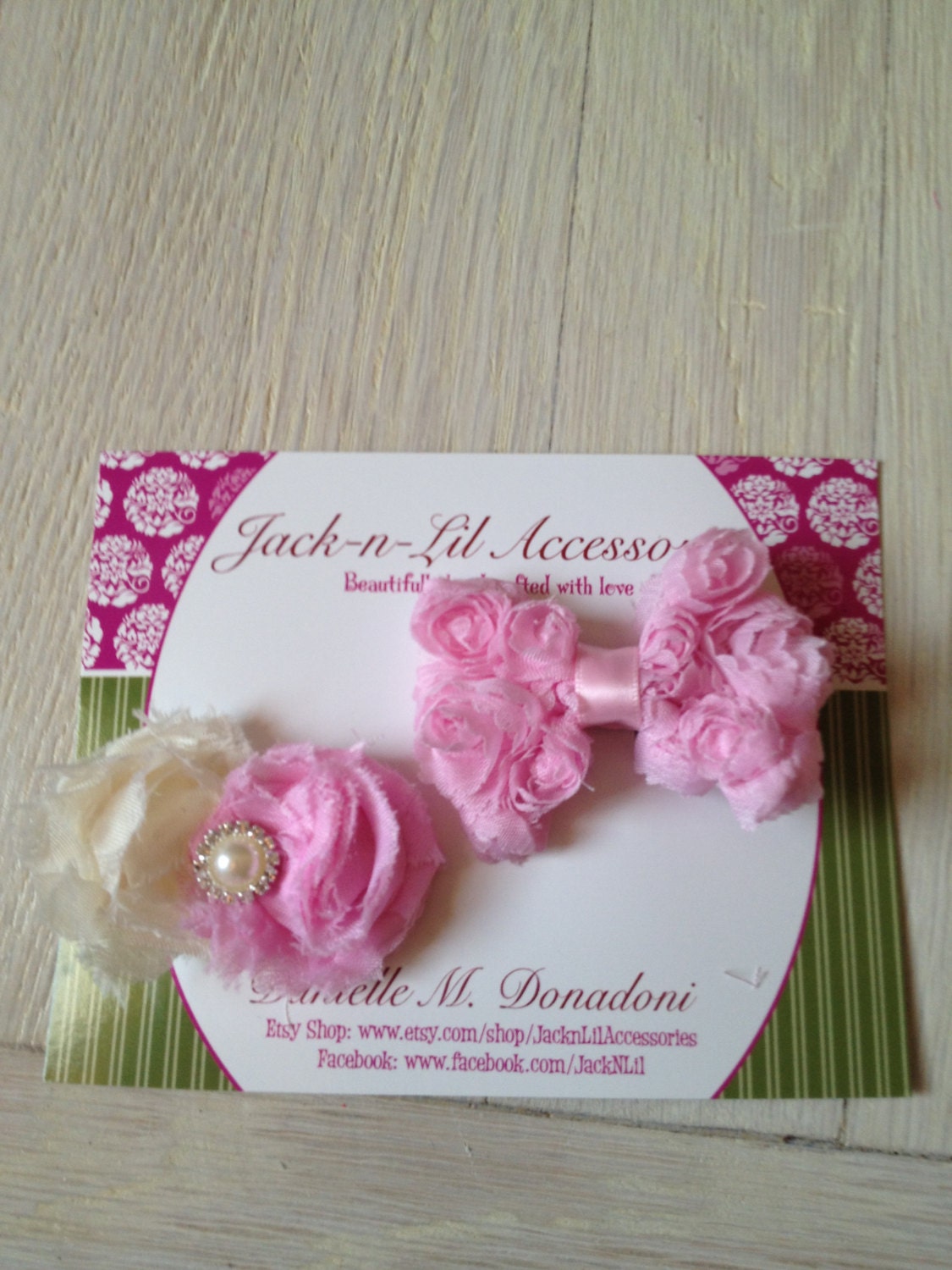 Pink and Ivory Clip Combo