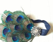 peacock featherpad headband