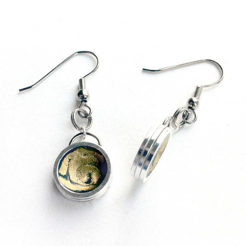 Round Yellow Earrings, Dangle Earrings, Everyday Earrings, Silver Dangle Earrings, wear with jeans, silver yellow jewelry
