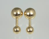 14KT Sphere Dumbbell Cufflinks
