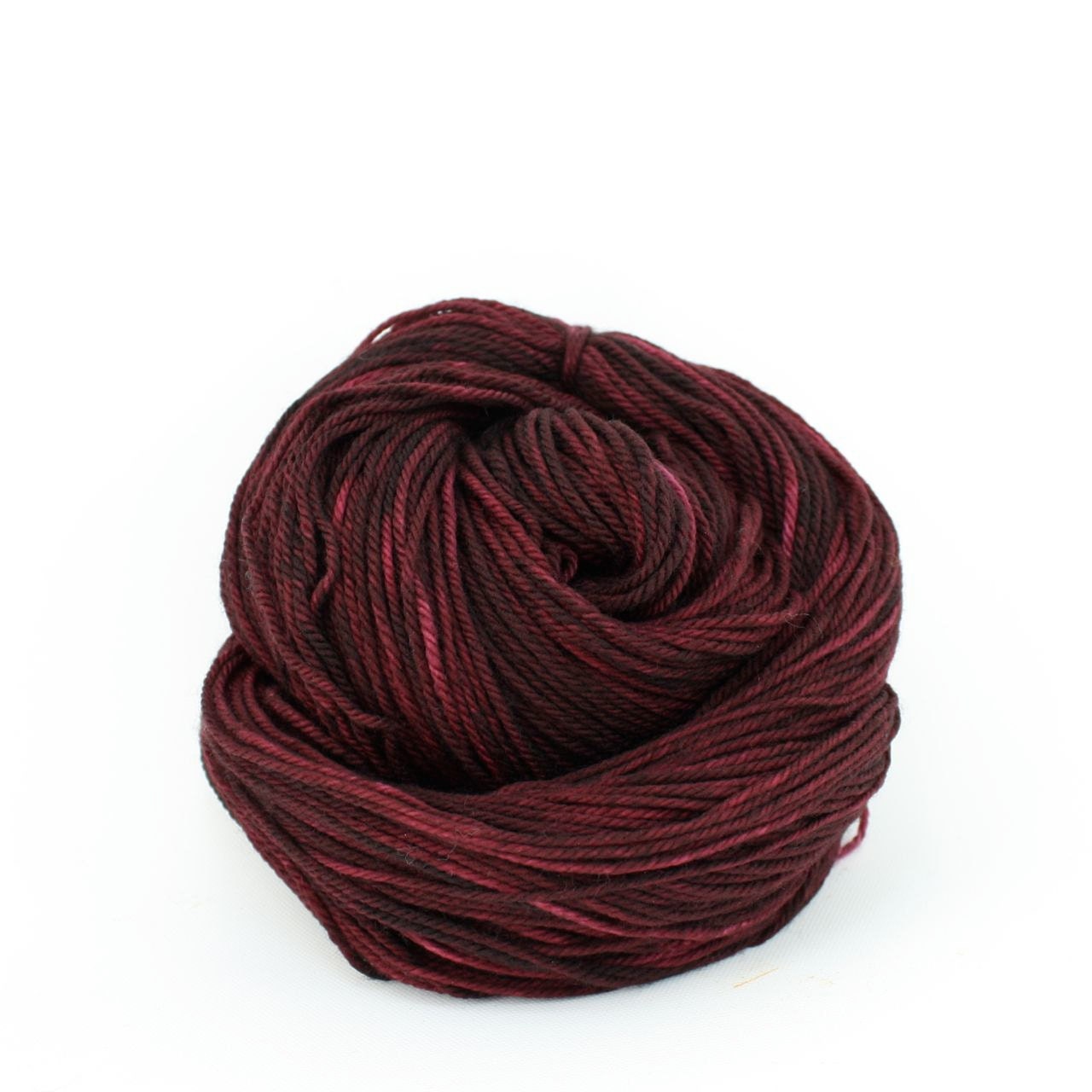Orion - Hand Dyed Superwash Merino Wool DK Sport Yarn - Colorway: Oxblood