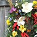Cajun Bayou Wreath, Louisiana, Swamp, Magnolia, chili peppers
