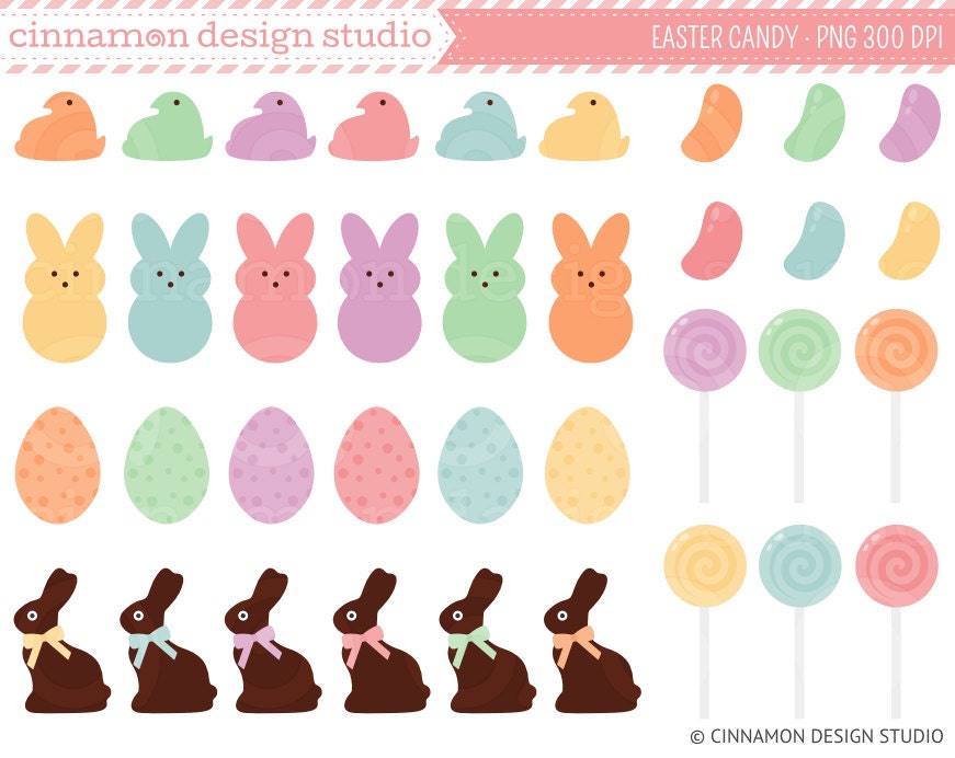 INSTANT DOWNLOAD - Easter Candy Clip Art Set - Personal and Commercial Use Clipart - No Credit Required Il_170x135