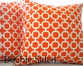 Orange Pillow Cover Mandarin orange  16 inch Double Sided - MicaBlue