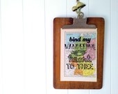 bind my heart....vintage map atlas art print one of a kind GERMANY