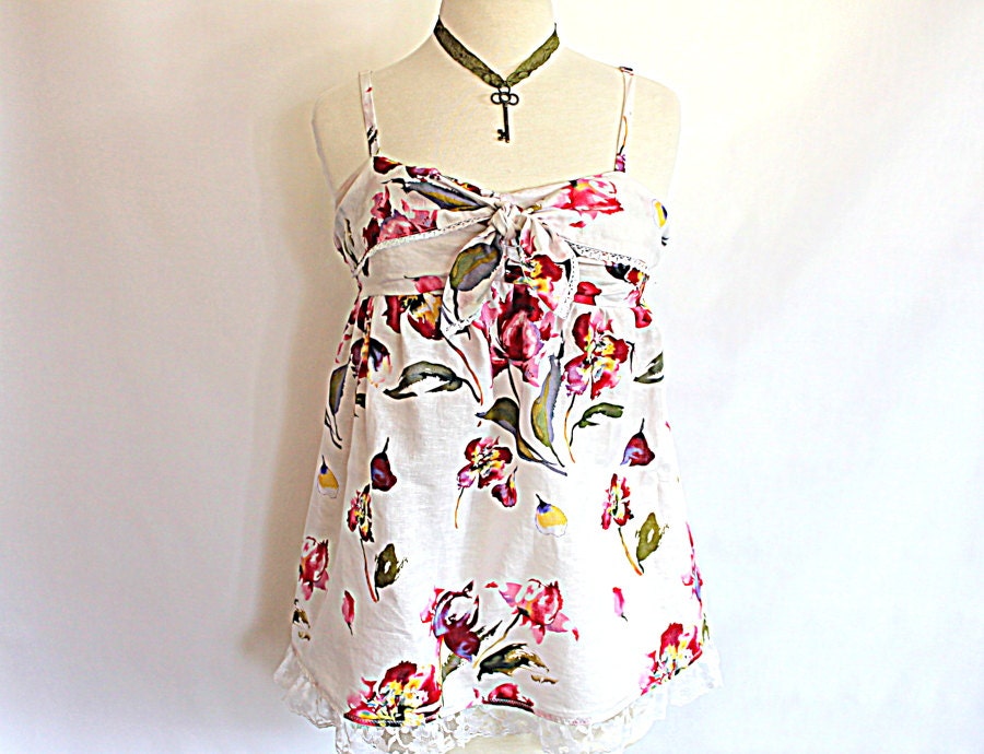 Women's Clothing / Upcycled Shirt / Junior's Fashion / Cami Top