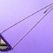 Soleil necklace purple, graphic jewelry in leather, oriental style