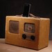 ipod iphone charging station with speaker from vintage radio