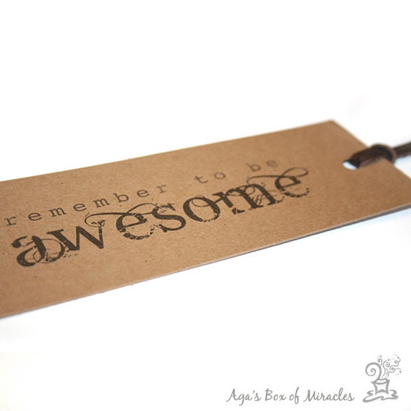 Be Awesome BOOKMARK with Inspirational Quote / Graduation Gift / Nature-inspired Bookmark / Do the stuff you like / Gift for students