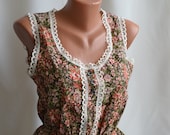 Vintage Romantic Top/Blouse, size M-L