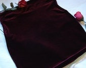Velvet Wine Pencil Skirt