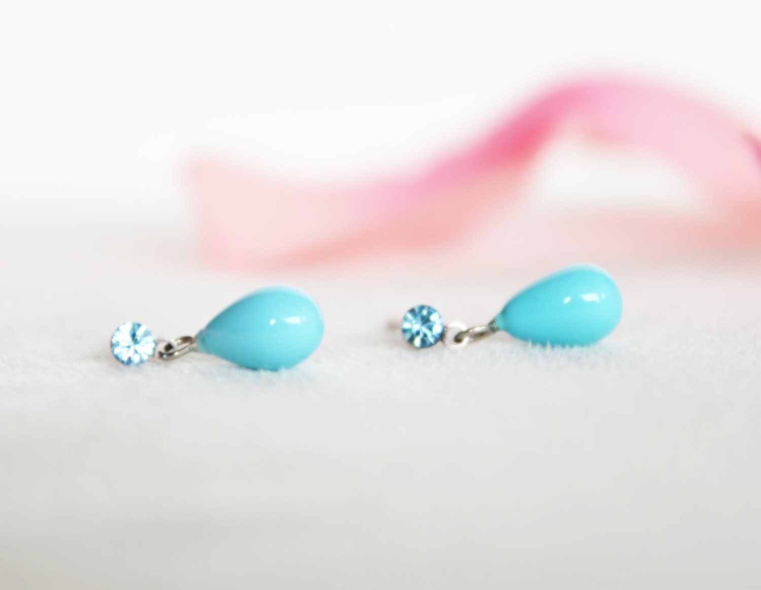 majorca pearl earrings teardrop majorca turquoise pearl clear crystal earrings silver plated post earrings wedding jewelry gift ideas