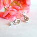 minimalist earrings clear crystal pale pink swarovski rhinestone post earrings wedding bridal jewelry bridesmaid jewelry gifts