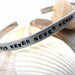 Custom, Stackable Hand Stamped Bracelet - Personalized with YOUR Favorite Quote or Message - Stamped Skinny Aluminum Cuff - customizable