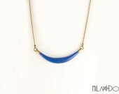 Loak necklace in electric blue - Simple tribal necklace - Minimal necklace - Ethnic jewelry