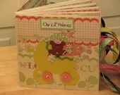 LIL' PRINCESS Baby GIRL Paper Bag Album First Year Milestones New Born Highlights Shower Paper Bag Album  Milestones Brag Memory Keepsake