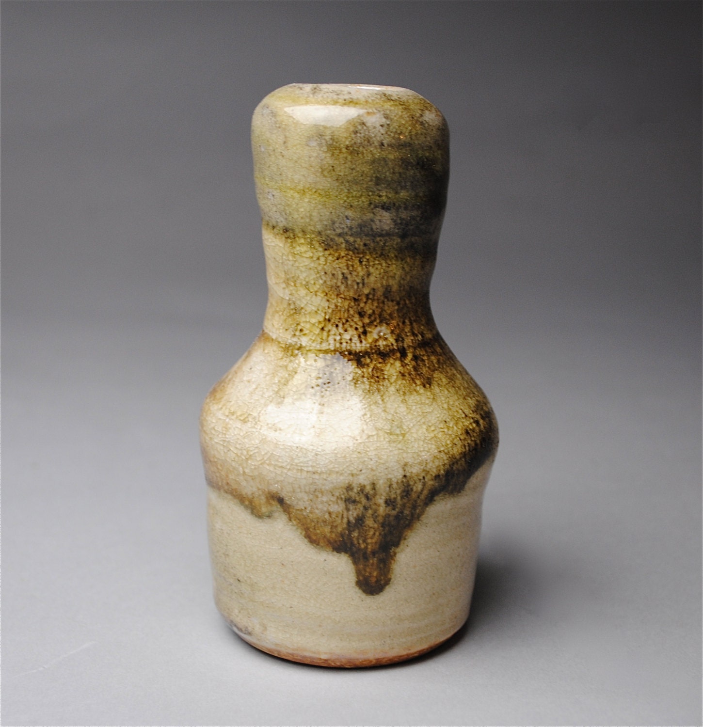 Clay Bottle Wood Soda Fired