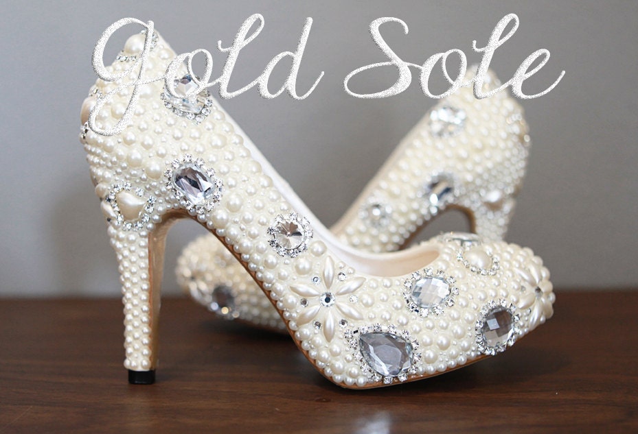 Pearl and Rhinestone Wedding Shoes