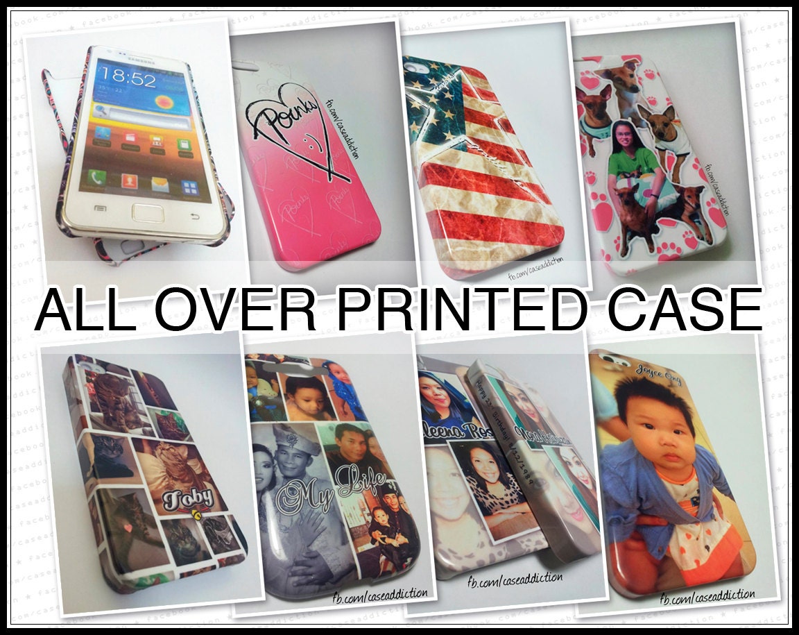 20pcs All Over Printed Custom Case - iPhone 5 4 4S 3G Samsung Galaxy S2 i9100 S3 i9300