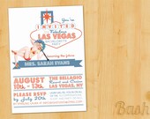 Vintage Vegas Pinup Printable Bachelorette Party Invitation