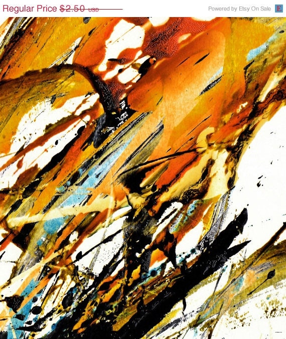 Spring Sale - Limited Edition Print - Digital Art Download - Art On The GO - Cell iPhone Case Image - Indian Yellow and Black - 8000.081109