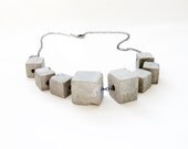 Multi-Block Concrete Necklace - Cement Jewelry