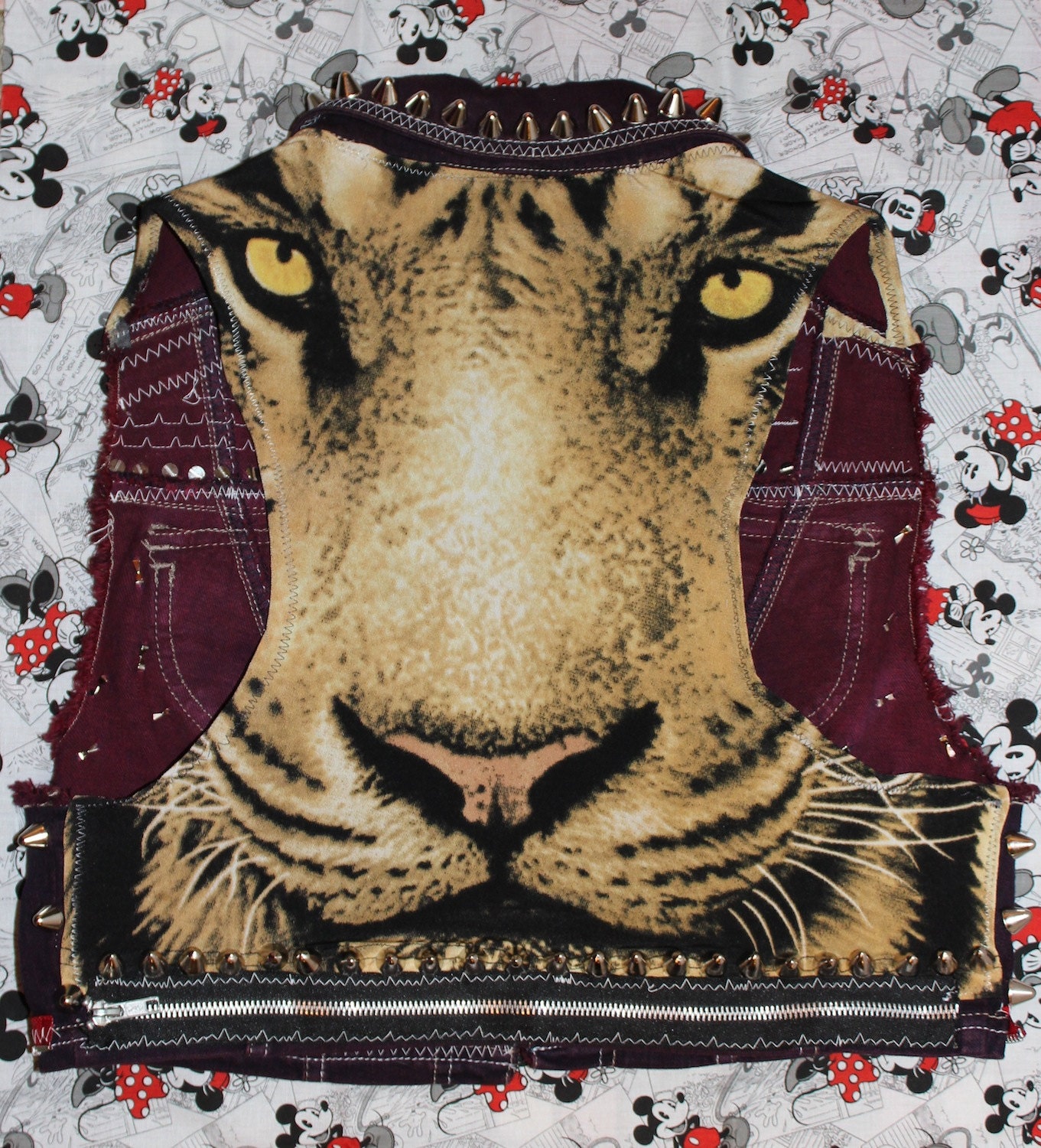 Mahogany Studded Tiger Vest