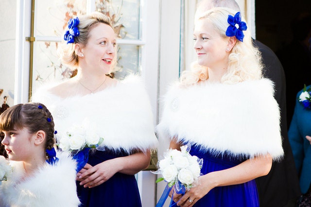 Royal Blue Flowers Hair Bridal Bobby Pin