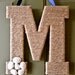 13" Twine Monogram Summer Wreath with Seashells