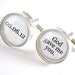 God gave me you personalized groom wedding date cufflinks