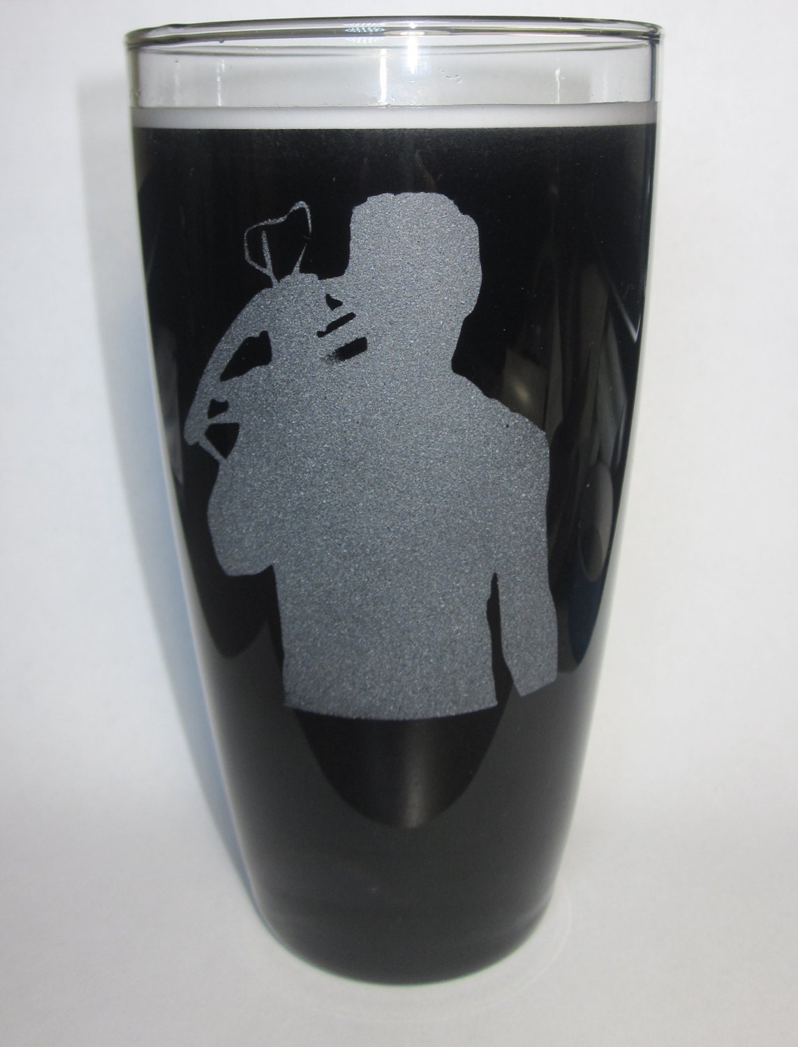 Daryl Dixon Etched Drinking Glass - Walking Dead Inspired Daryl Dixon Zombie Glass Etched Zombie Drinking Glass