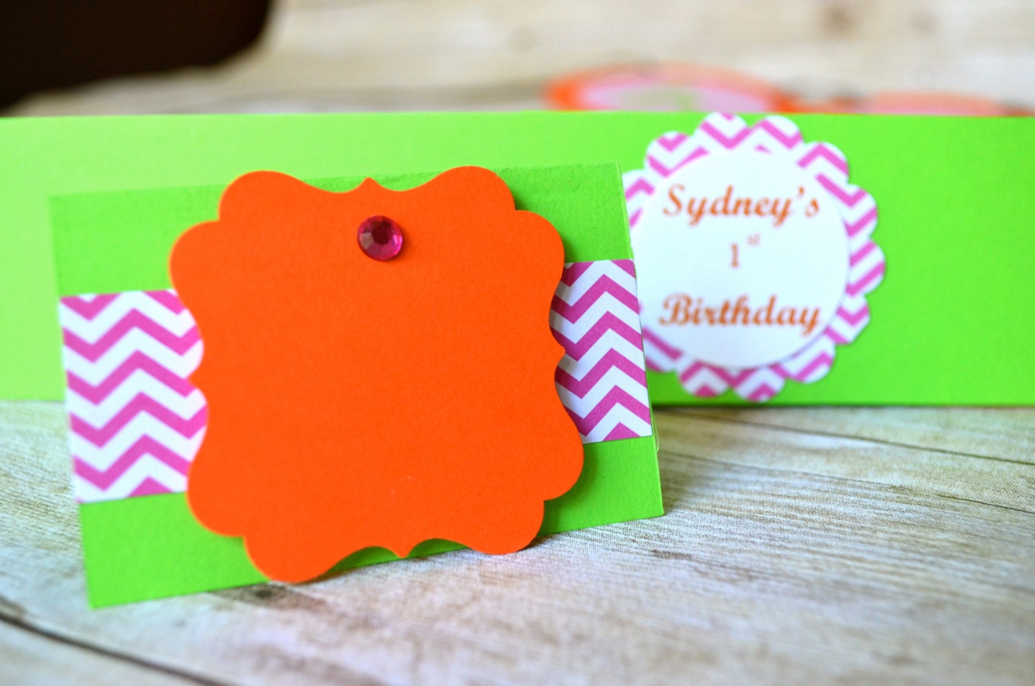 Party Package - Pink Chevron including Banner, Cupcake Toppers, Labels, and Food  Signs