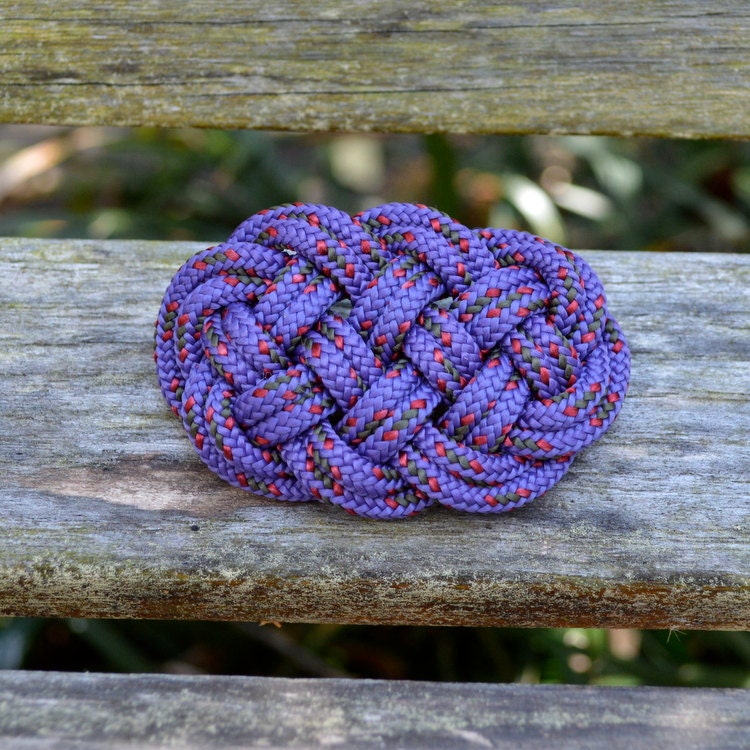 Celtic Knot Ocean Plait Nautical Sailor Knot Purple Hair Clip Barrette - StalkingTheWildSnark