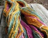 126 yds GOLDEN AGE Luxury Alpaca Yarn.  Self-Striping Handspun piece of heaven.