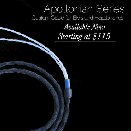 plusSound Apollonian Series Custom Cable for Ultimate Ears, Shure, Sennheiser, Westone, Customs In-Ear Monitors