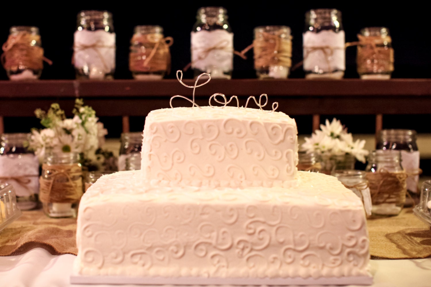 Beautiful Handcrafted Love Wire Cake Topper