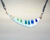 Enamel Keyboard Pendant (Vitreous enamel jewelry) cloisonne piano
