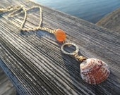 Tan Shell Agate Necklace