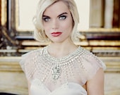 The Chrysler Cape- Art Deco Crystal Capelet