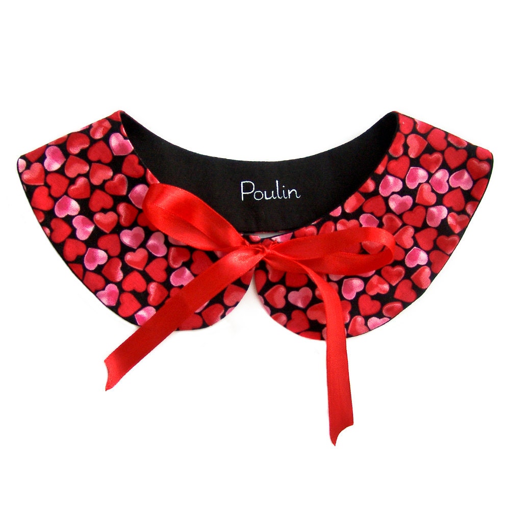 Peter pan collar with hearts No.35