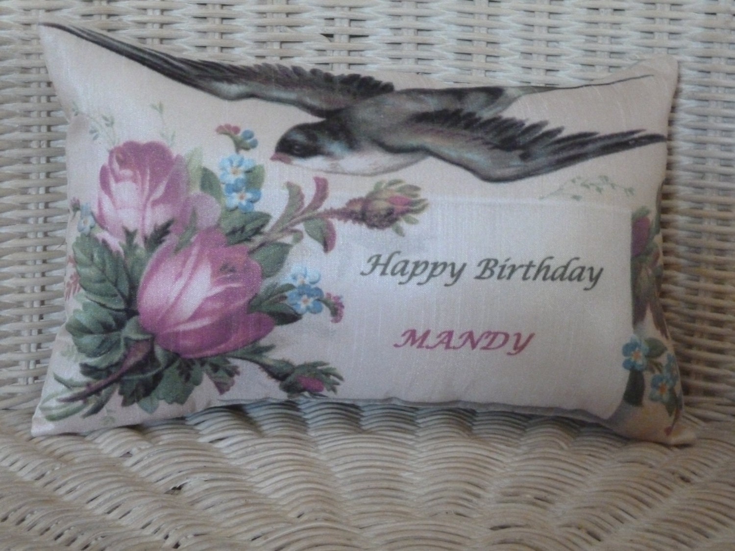Personalized Occasion Pillow 10 x 6 w Name, Occasion etc
