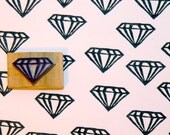 Diamond Hand Carved Rubber Stamp