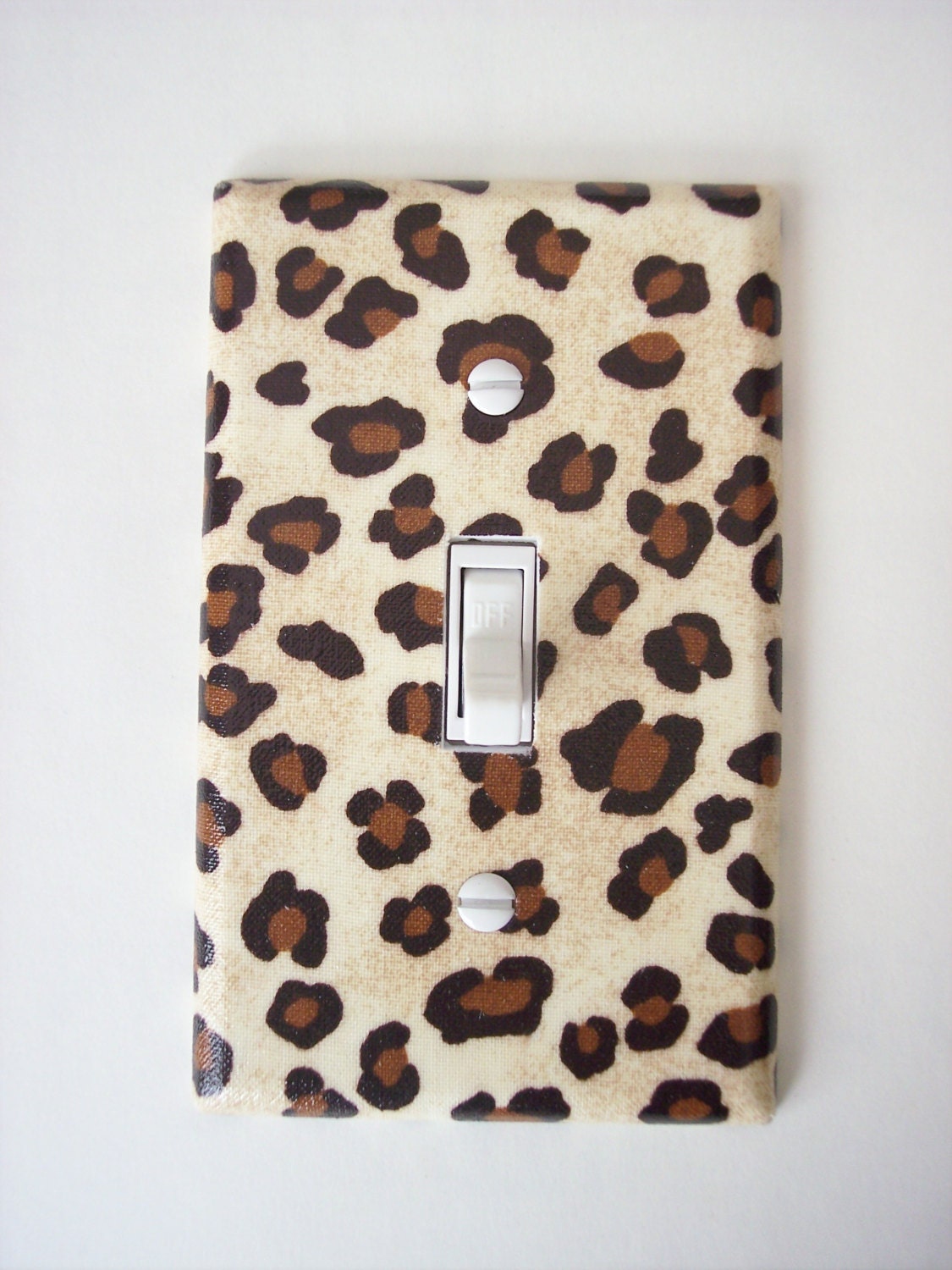 Cheetah Animal Print Single Toggle Switch Plate, wall decor