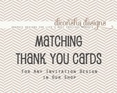 Add On Listing for Matching Thank You Note