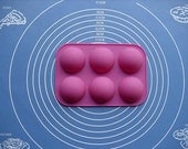 6-cavities Small Half Ball Cake Mold Mould Soap Mold Silicone Mold Flexible Mold
