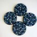 blue mosaic concrete coasters set of 4
