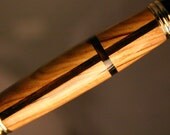 Wood Pen with Christian Cross in Holy Land olive wood