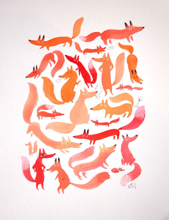 Foxy day -3- - Original painting